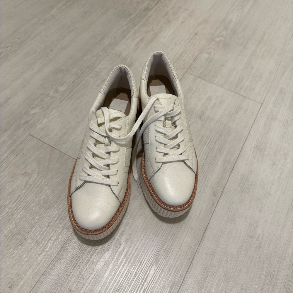 Dolce Vita White Cream Sneakers